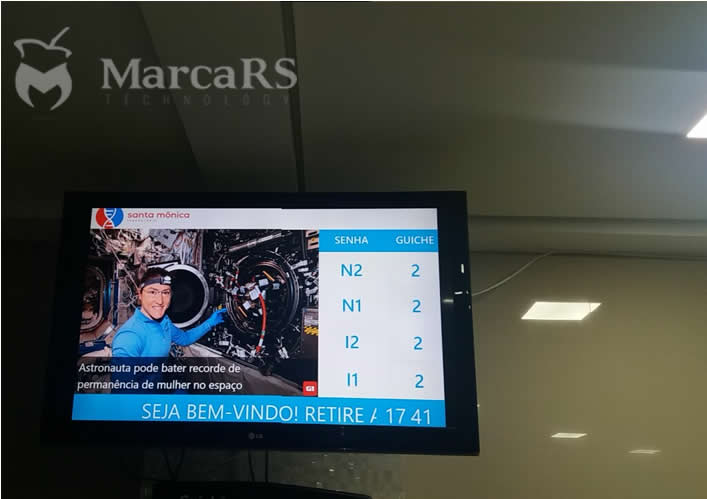 Sistema de senhas para atendimento com chamada via TV