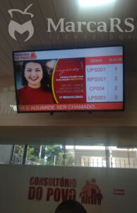 Chamada da senha na TV