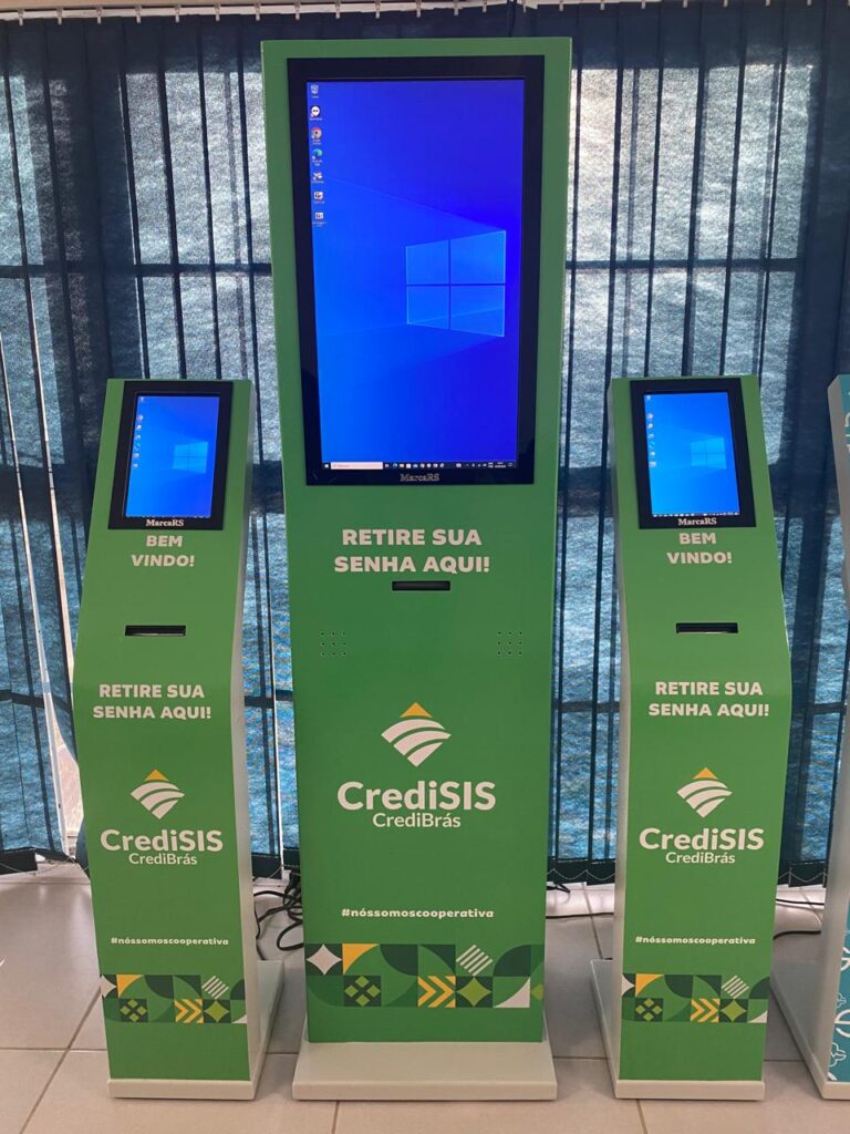Credisis - Totens - MarcaRS Technology totem de senhas