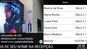 Chamada do nome do paciente na TV