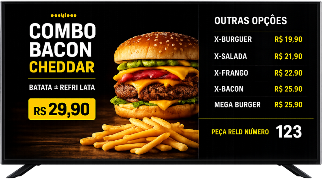 Menu Digital em TV