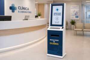 Totem de autoatendimento para clinicas e laboratorios imprimir exames