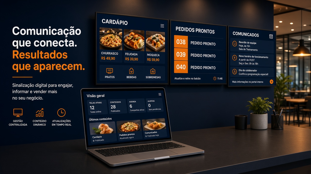 Playgooh midia indoor em TV