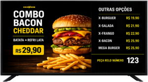 Telas Playgooh com conteúdo digital