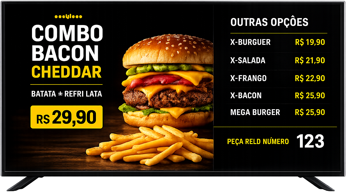 Menu Digital em TV
